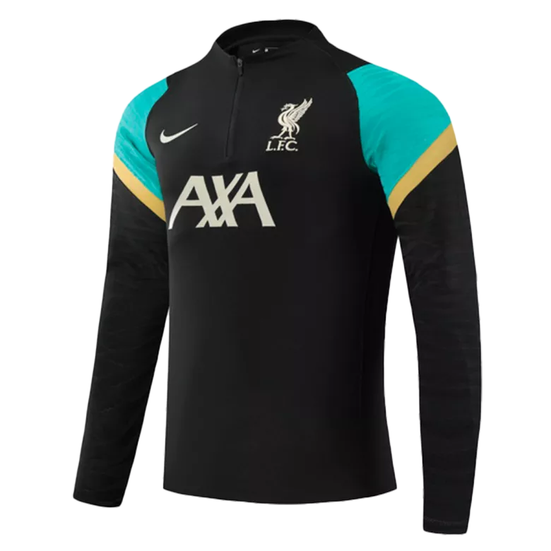 Liverpool 1/4 Zip Tracksuit 2021/22 Black - vstockx