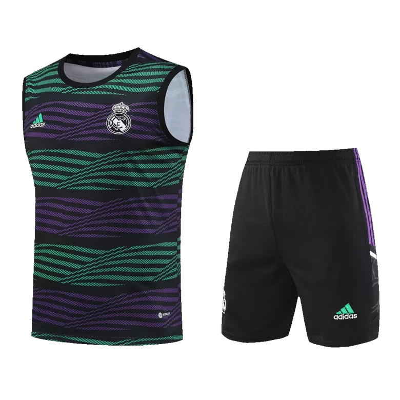 Real Madrid Jerseys Sleeveless Training Kit 2022/23 Black&Purple - vstockx