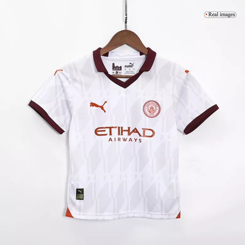 Kids Manchester City Away Soccer Jersey 2023/24 - Discount - vstockx