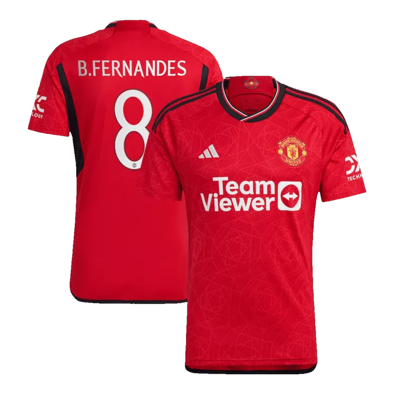 B.FERNANDES #8 Manchester United Home Jersey 2023/24 - UCL - vstockx