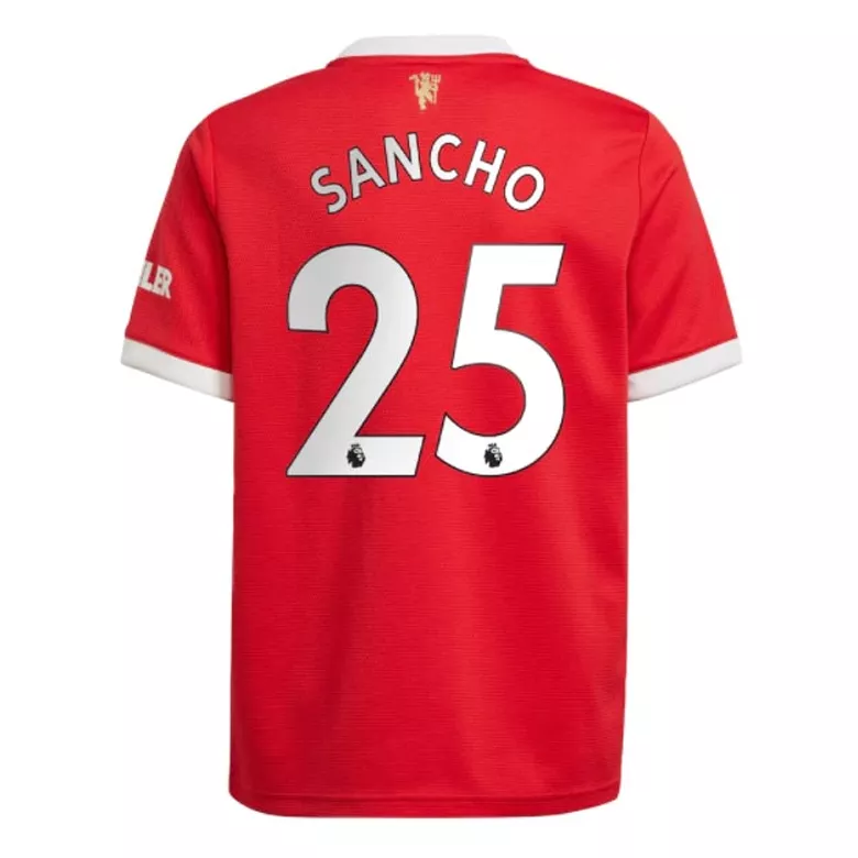 SANCHO #25 Manchester United Home Soccer Jersey 2021/22 - vstockx
