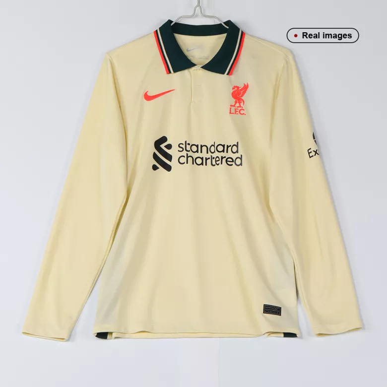 Authentic Liverpool Away Long Sleeve Soccer Jersey 2021/22 - vstockx