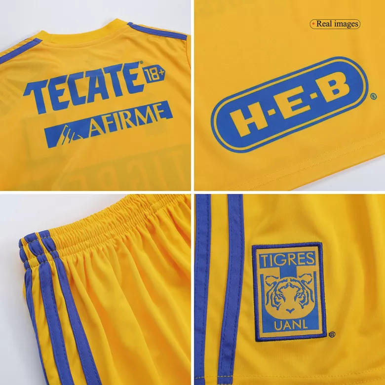 Tigres UANL Home Kids Soccer Jerseys Kit 2022/23 - vstockx