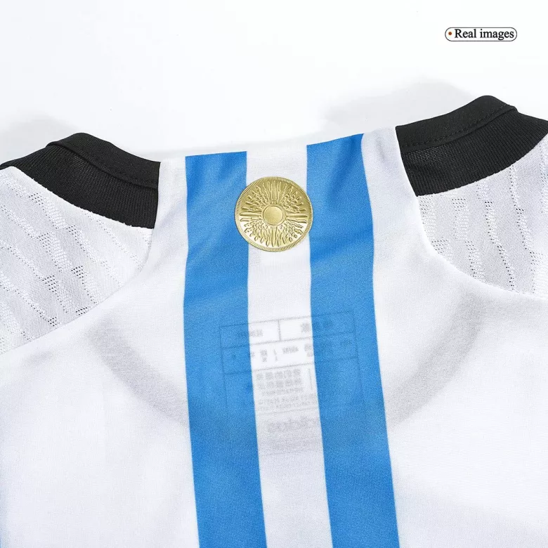 Argentina Three Stars Home Authentic Jersey World Cup 2022 - vstockx