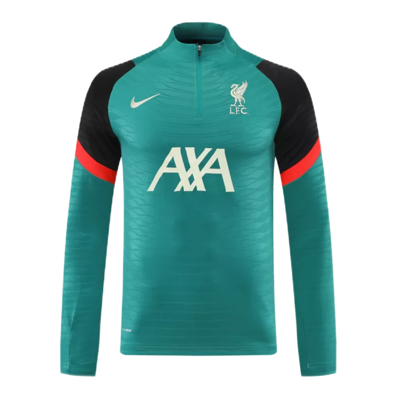 Liverpool 1/4 Zip Tracksuit 2021/22 Green - vstockx