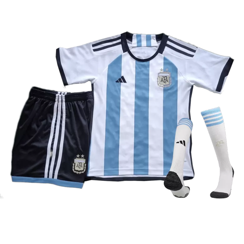 Argentina Home Kids Jerseys Full Kit 2022 - vstockx