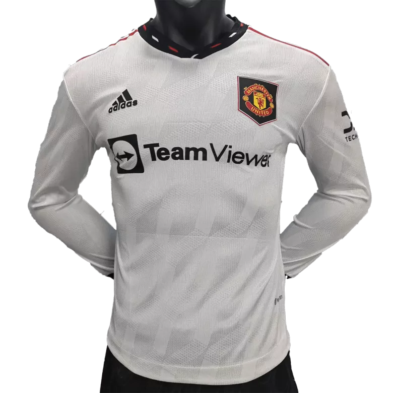 Authentic Manchester United Away Long Sleeve Soccer Jersey 2022/23 - vstockx