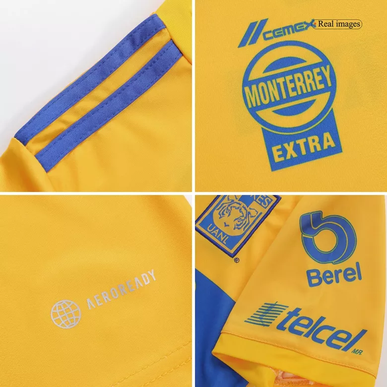 Tigres UANL Home Kids Soccer Jerseys Kit 2022/23 - vstockx