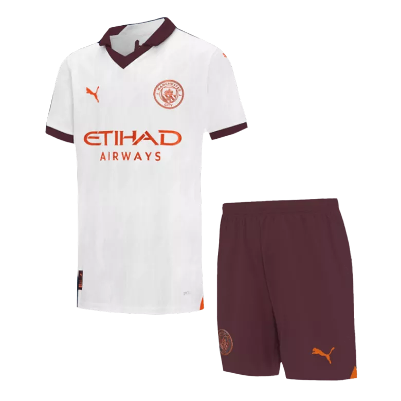 Manchester City Away Kids Soccer Jerseys Full Kit 2023/24 - vstockx