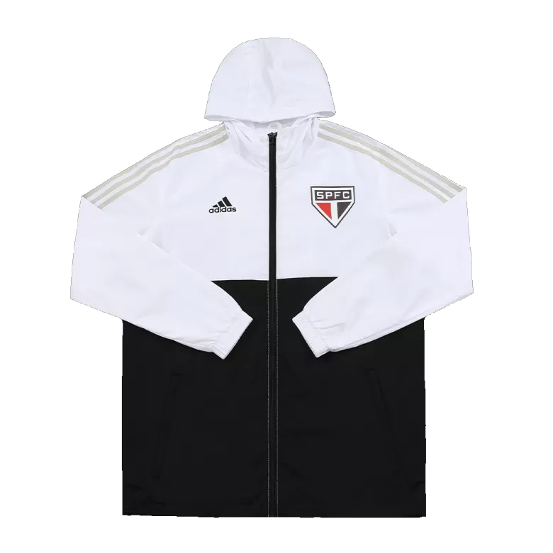 Sao Paulo FC Hoodie Windbreaker Jacket 2023/24 - White&Black - vstockx