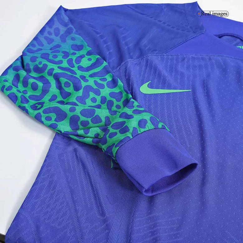 Authentic Brazil Away Long Sleeve Soccer Jersey 2022 - vstockx
