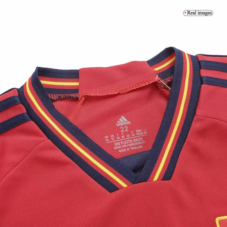 Spain Home World Cup Kids Jerseys Full Kit 2022 - vstockx