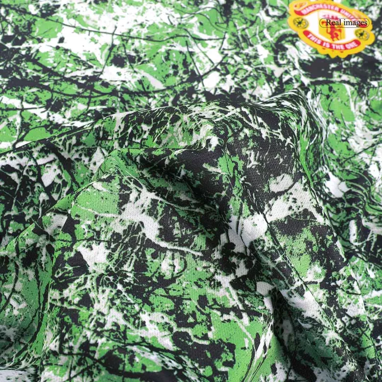 Manchester United X Stone Roses Pre-Match Soccer Jersey 2023/24 Green - vstockx