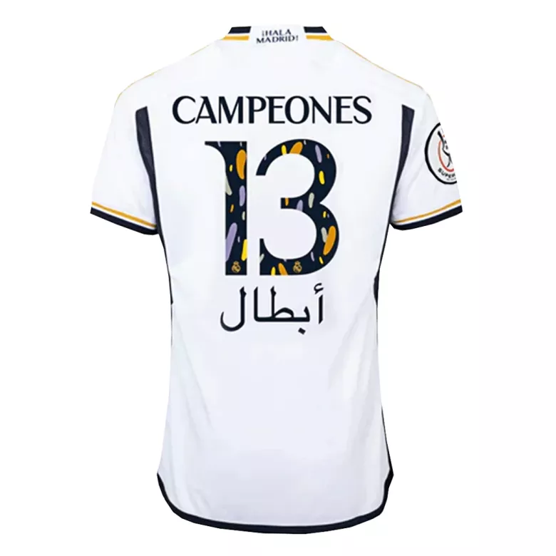 CAMPEONES #13 Real Madrid Campeones Supercopa Home Soccer Jersey 2023/24 - vstockx