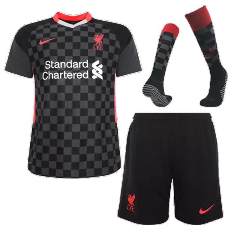 Liverpool Third Away Kids Soccer Jerseys Kit 2020/21 - vstockx