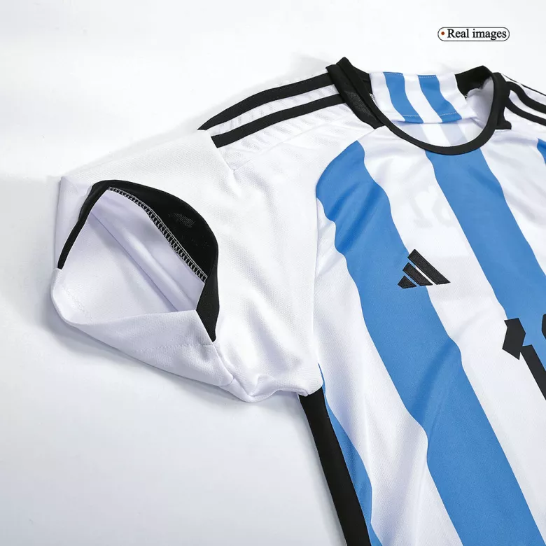 New MESSI #10 Argentina Three Stars Home 2022 Champion Jersey - vstockx