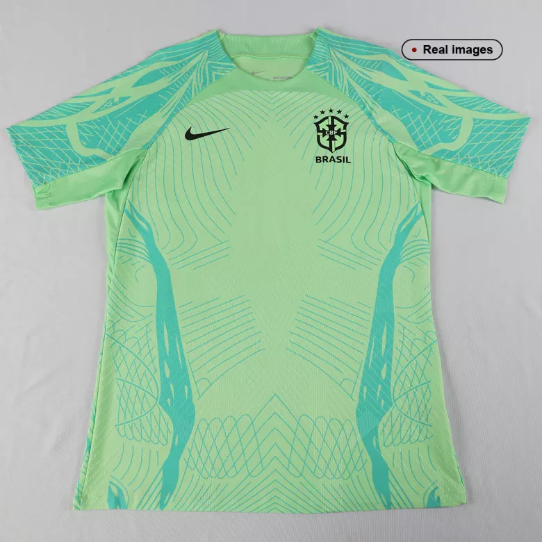 Brazil Pre-Match Authentic Soccer Jersey 2022 - vstockx