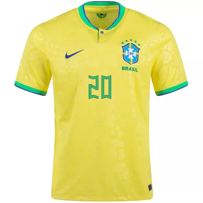 VINI JR #20 Brazil Home Jersey World Cup 2022 - vstockx
