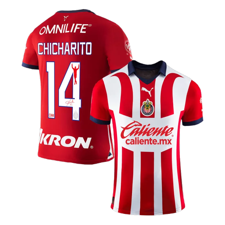 Sign CHICHARITO #14 Chivas Home Soccer Jersey 2023/24 - vstockx