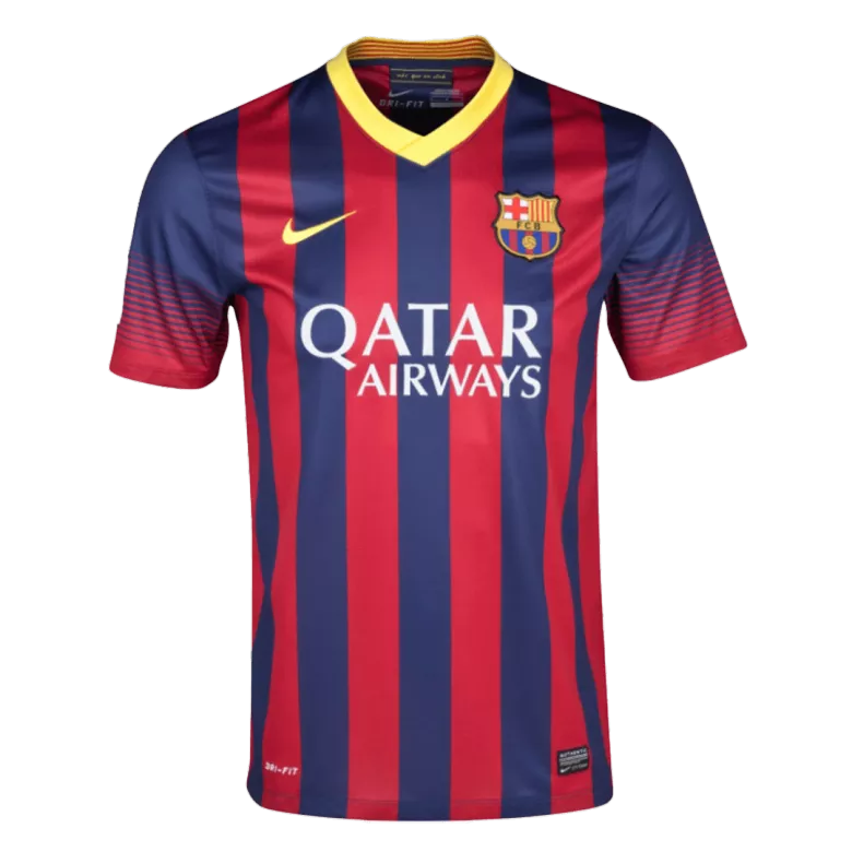 Vintage Soccer Jerseys Barcelona Home Jersey Shirts 2013/14 - vstockx