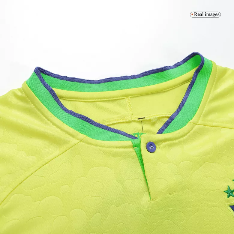 Brazil Home Long Sleeve Soccer Jersey 2022 - vstockx