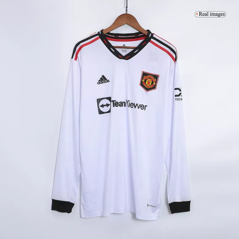 Manchester United Away Long Sleeve Soccer Jersey 2022/23 - vstockx