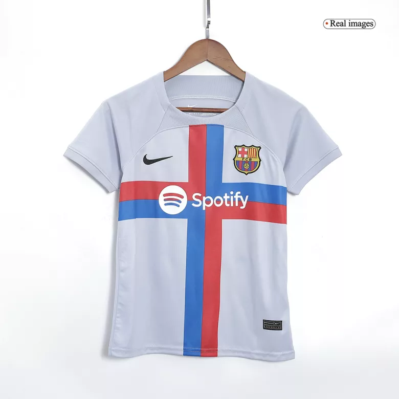 Barcelona Third Away Kids Jerseys Kit 2022/23 - vstockx
