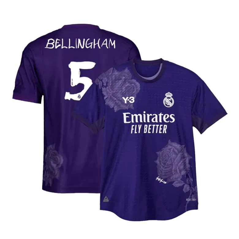 BELLINGHAM #5 Real Madrid Y-3 Fourth Away Authentic Soccer Jersey 2023/24 - vstockx