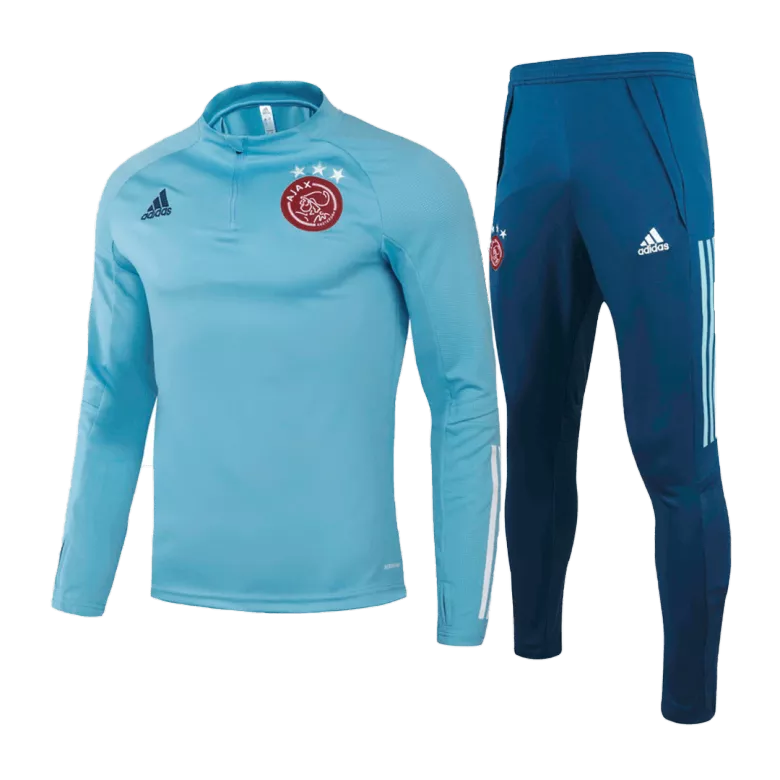Ajax 1/4 Zip Tracksuit 2020/21 Light Blue - vstockx