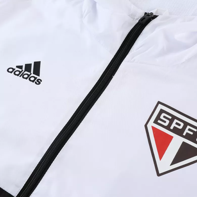Sao Paulo FC Hoodie Windbreaker Jacket 2023/24 - White&Black - vstockx