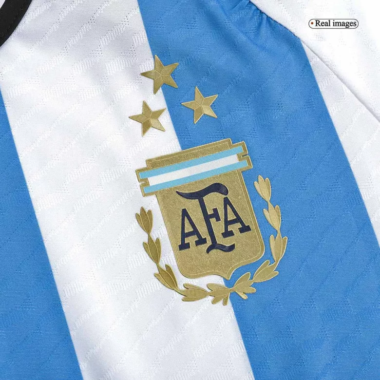 Argentina Three Stars Home Authentic Jersey World Cup 2022 - vstockx