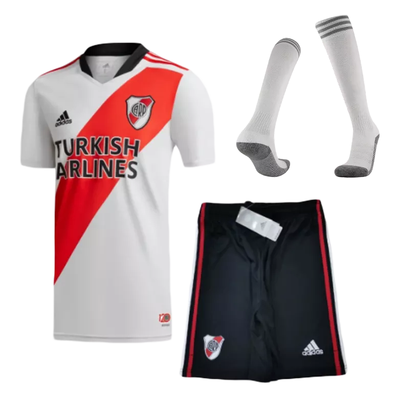 River Plate Home Kids Soccer Jerseys Kit 2021/22 - vstockx