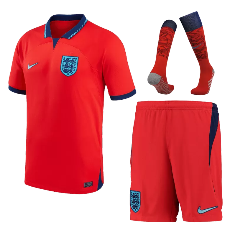 England Away World Cup Kids Jerseys Full Kit 2022 - vstockx