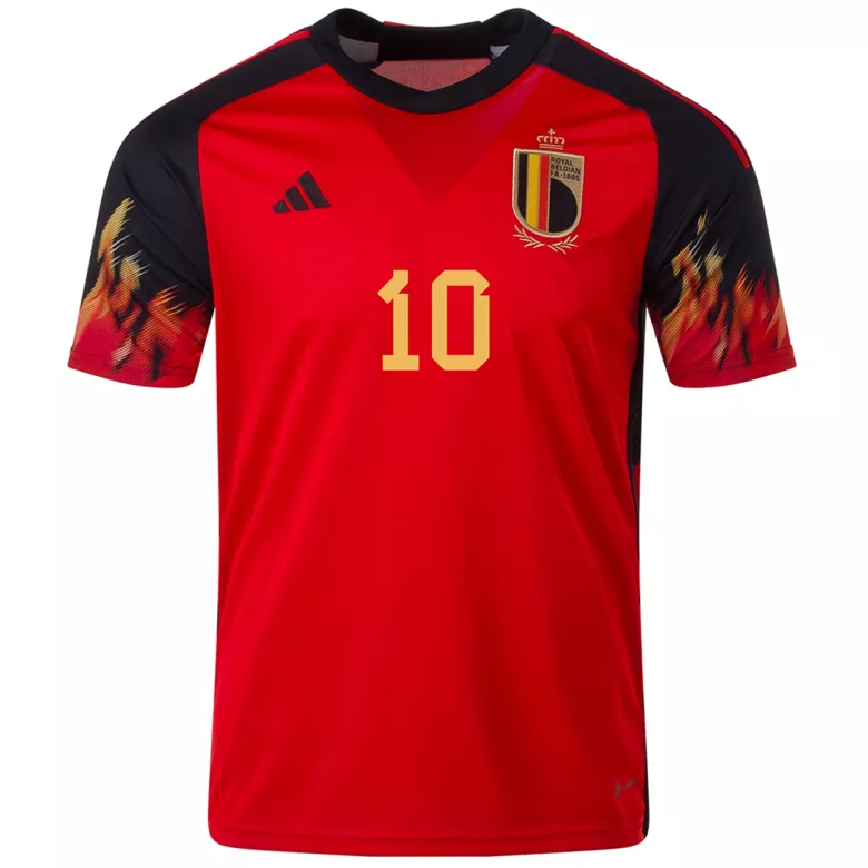 E. HAZARD #10 Belgium Home Jersey World Cup 2022 - vstockx