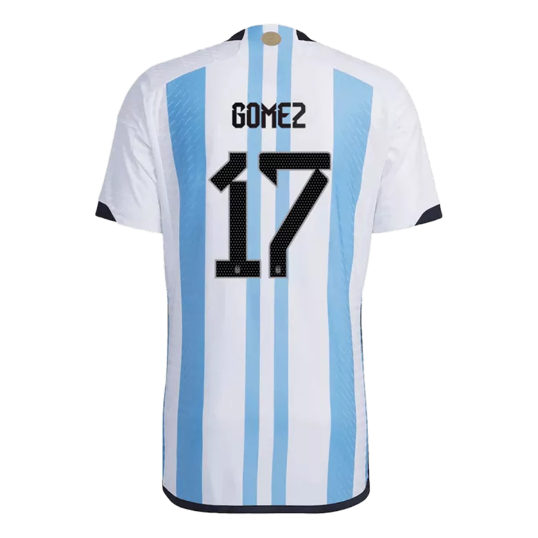 GOMEZ #17 Argentina Three Stars Home Authentic Jersey World Cup 2022 - vstockx
