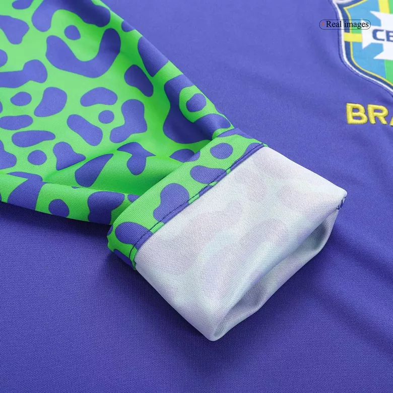 Brazil Away Long Sleeve Soccer Jersey 2022 - vstockx