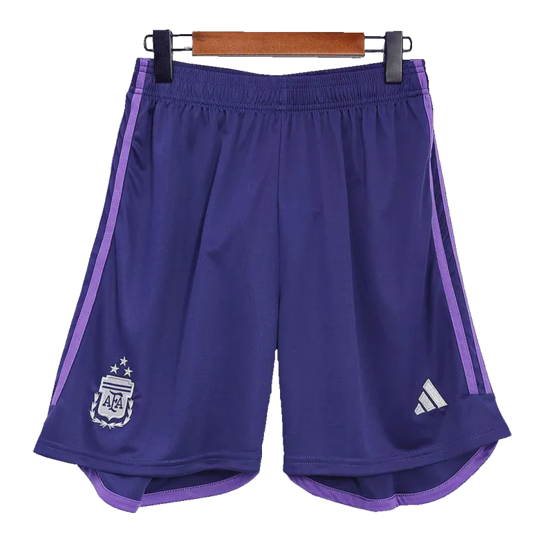 Argentina Away Soccer Shorts 2022 - Three Stars - vstockx