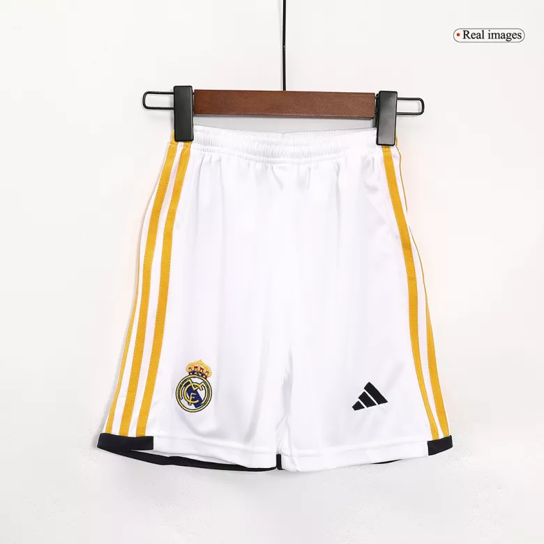 Real Madrid Home Long Sleeve Kids Soccer Jerseys Kit 2023/24 - vstockx