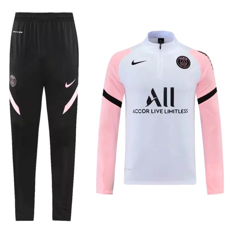 PSG 1/4 Zip Tracksuit 2021/22 White&Pink - vstockx