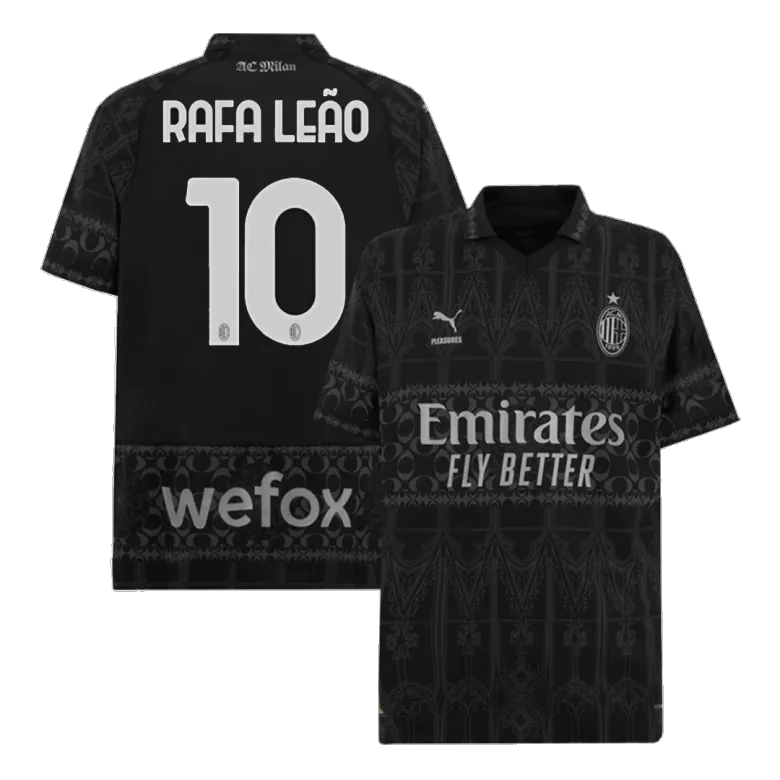 RAFA LE?O #10 AC Milan X Pleasures Fourth Away Soccer Jersey 2023/24 - vstockx