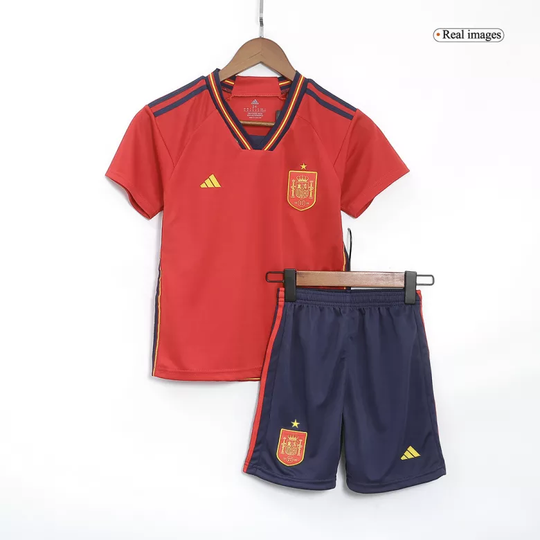 Spain Home World Cup Kids Jerseys Kit 2022 - vstockx