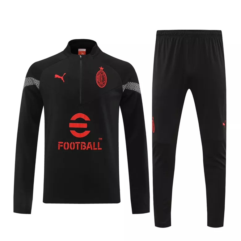 AC Milan 1/4 Zip Tracksuit 2022/23 Black - vstockx