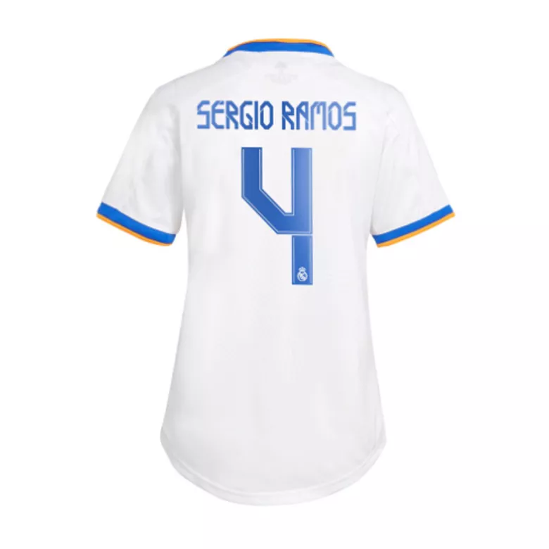 SERGIO RAMOS #4 Real Madrid Home Soccer Jersey 2021/22 Women - vstockx
