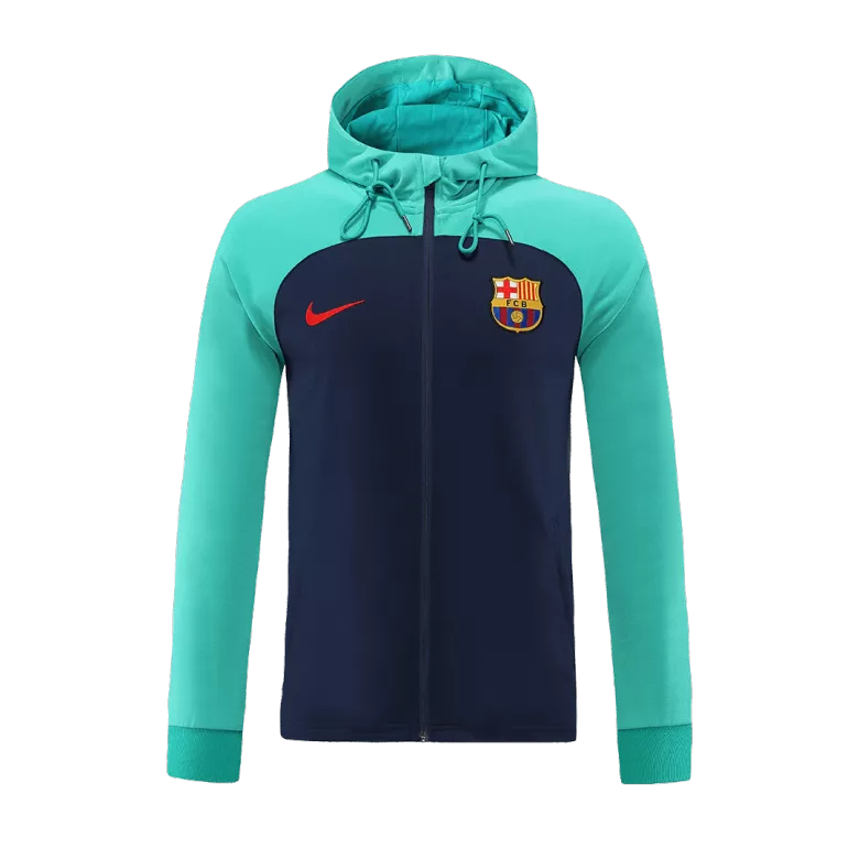 Barcelona Hoodie Tracksuit 2022/23 Green&Navy - vstockx