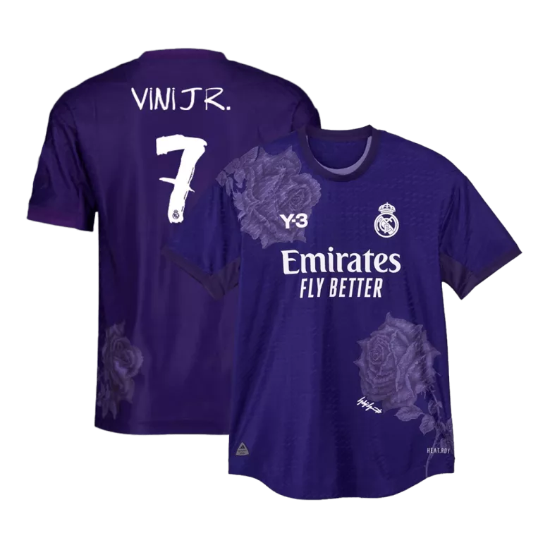 VINI JR. #7 Real Madrid Y-3 Fourth Away Authentic Soccer Jersey 2023/24 - vstockx