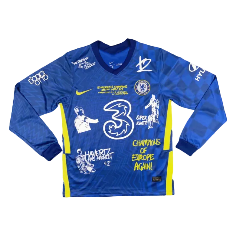 Chelsea Home Long Sleeve Soccer Jersey 2021/22 - vstockx