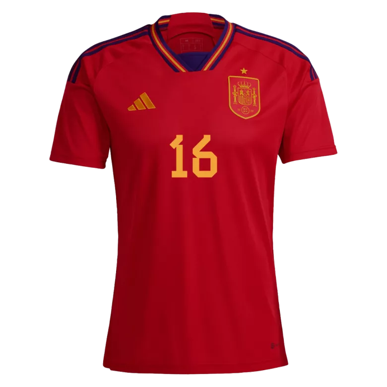 RODRI #16 Spain Home Jersey World Cup 2022 - vstockx