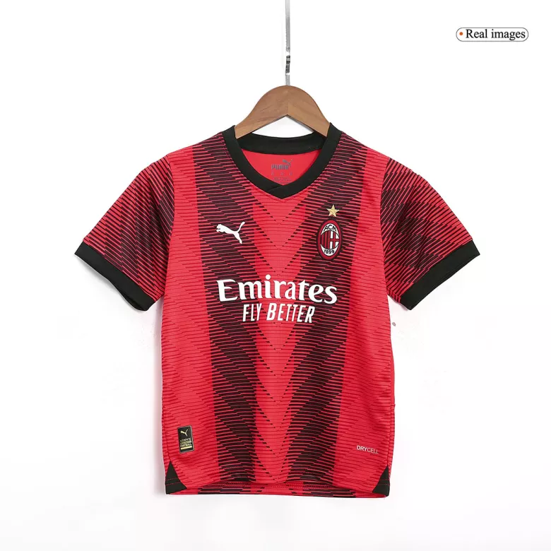 Kids AC Milan Home Soccer Jersey 2023/24 - Discount - vstockx