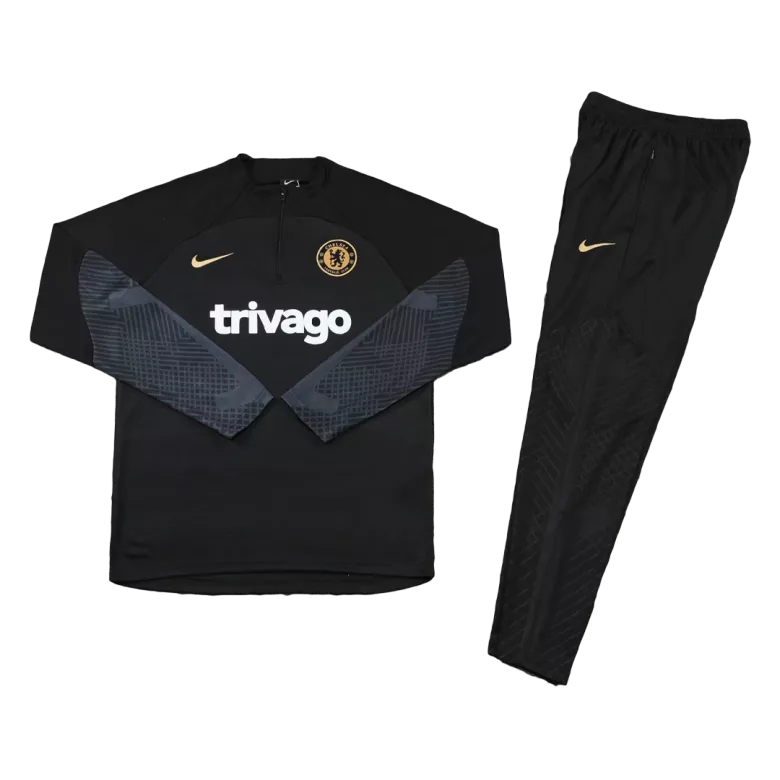 Chelsea 1/4 Zip Tracksuit 2022/23 Black - vstockx
