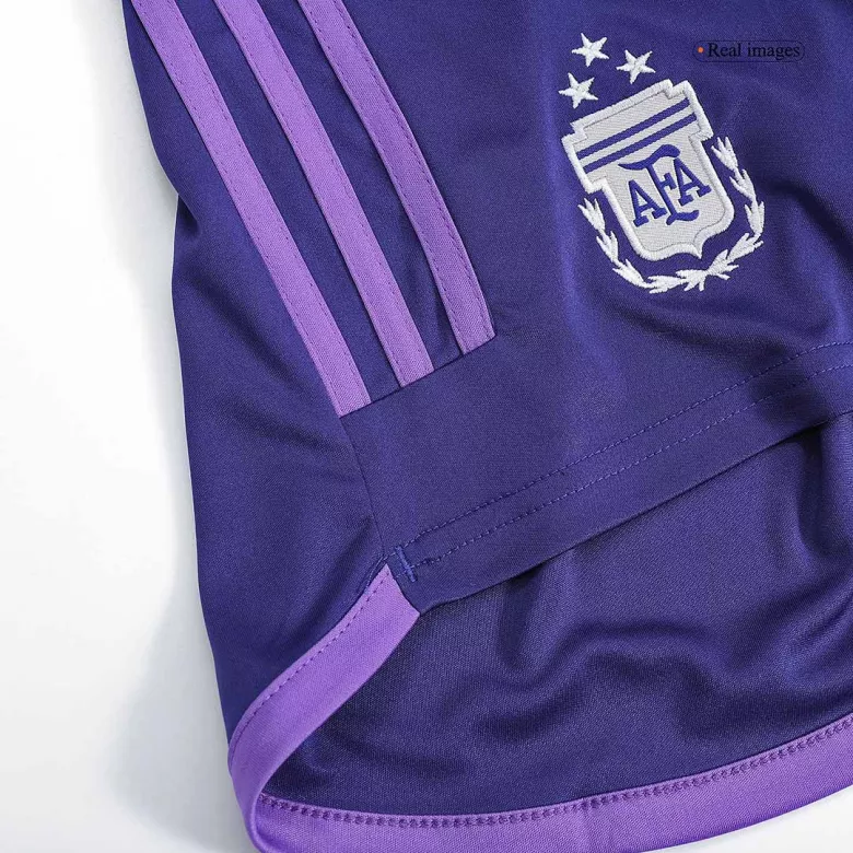 Argentina Away Soccer Shorts 2022 - Three Stars - vstockx